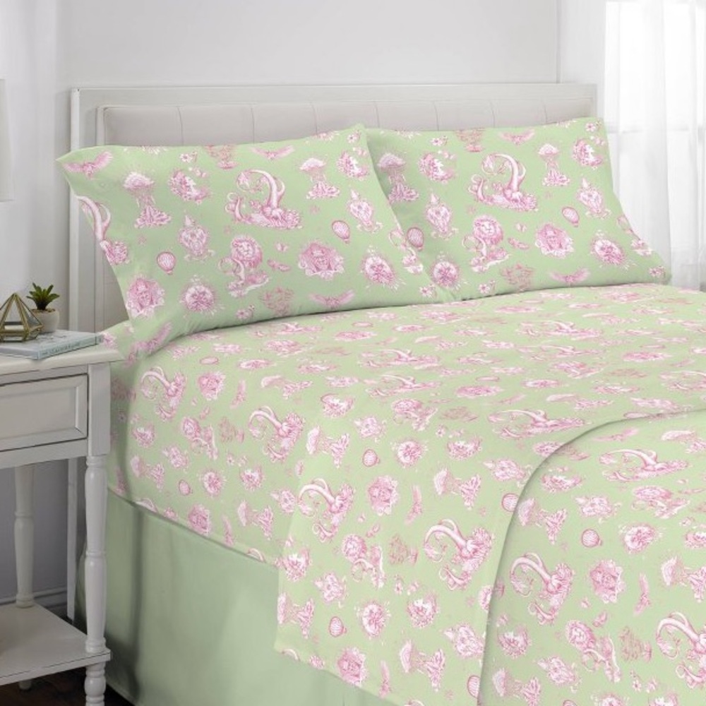 Wicked For Good Katie Kime Artwork Full Sheet Set Green Pink Character Artwork